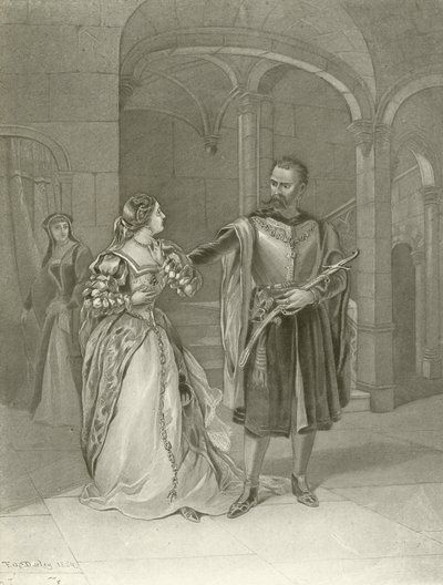 Othello. Act IV, Scene II door Felix Octavius Carr Darley